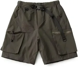 Men Ice Silk Shorts Quick Drying Breathable Workout Gym Shorts Elastic Waist Drawstring Casual Shorts Outdoor Running