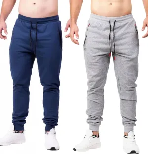 Men's Active Premium Quality Workout Joggers, Sweatpants with Zipper Pocket, Adjustable Drawstring, S-XXL