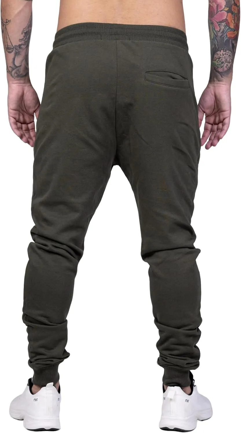 Men's Active Premium Quality Workout Joggers, Sweatpants with Zipper Pocket, Adjustable Drawstring, S-XXL
