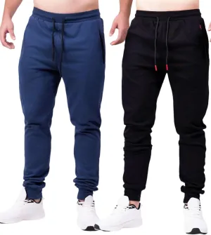 Men's Active Premium Quality Workout Joggers, Sweatpants with Zipper Pocket, Adjustable Drawstring, S-XXL