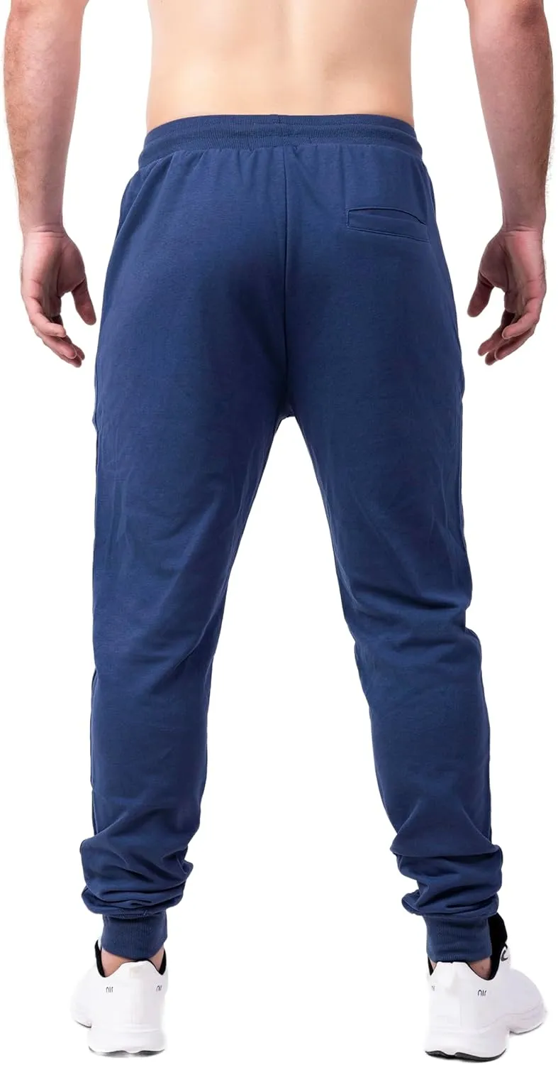 Men's Active Premium Quality Workout Joggers, Sweatpants with Zipper Pocket, Adjustable Drawstring, S-XXL