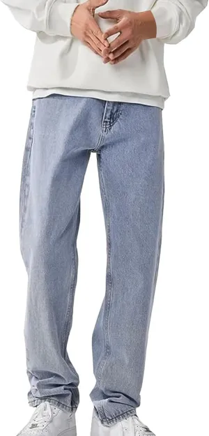 Men's Baggy Jeans Y2k Loose Fit 90s Hip Hop Casual Baggy Fit Denim Pants Fashion Straight Leg Plain Streetwear Jeans