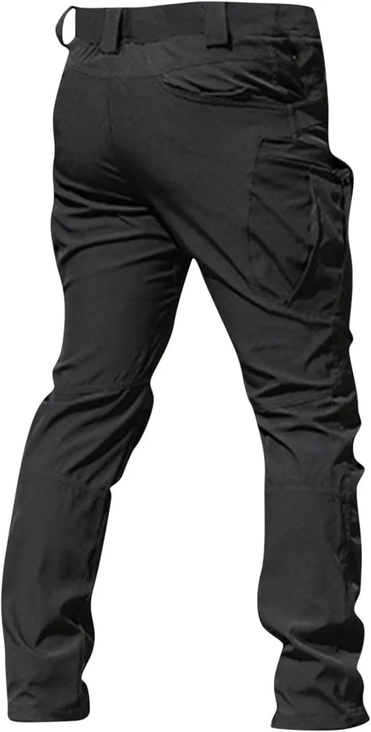 Men's Cargo Pants Stretch Tactical Pants Multi Pockets Hiking Ripstop Stretch Stylish Slim Fit Trousers 2025