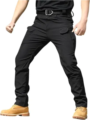 Men's Cargo Pants Stretch Tactical Pants Multi Pockets Hiking Ripstop Stretch Stylish Slim Fit Trousers 2025