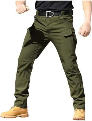 Men's Cargo Pants Stretch Tactical Pants Multi Pockets Hiking Ripstop Stretch Stylish Slim Fit Trousers 2025