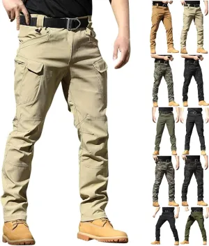 Men's Cargo Pants Stretch Tactical Pants Multi Pockets Hiking Ripstop Stretch Stylish Slim Fit Trousers 2025