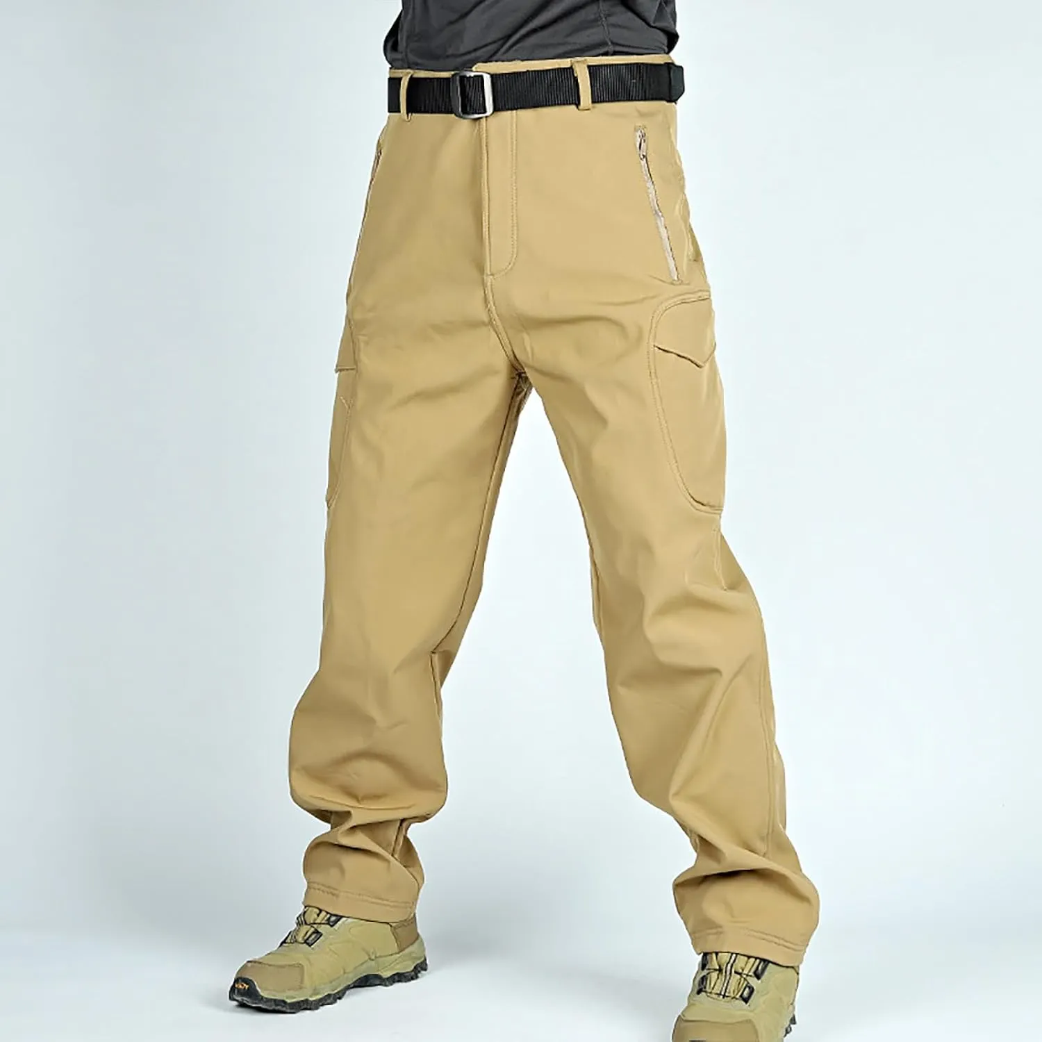 Mens Cargo Pants Stretch Work Tactical Pants Multi Pockets Ripstop Flex Baggy Hiking Pants Outdoor Stretch Long Pants