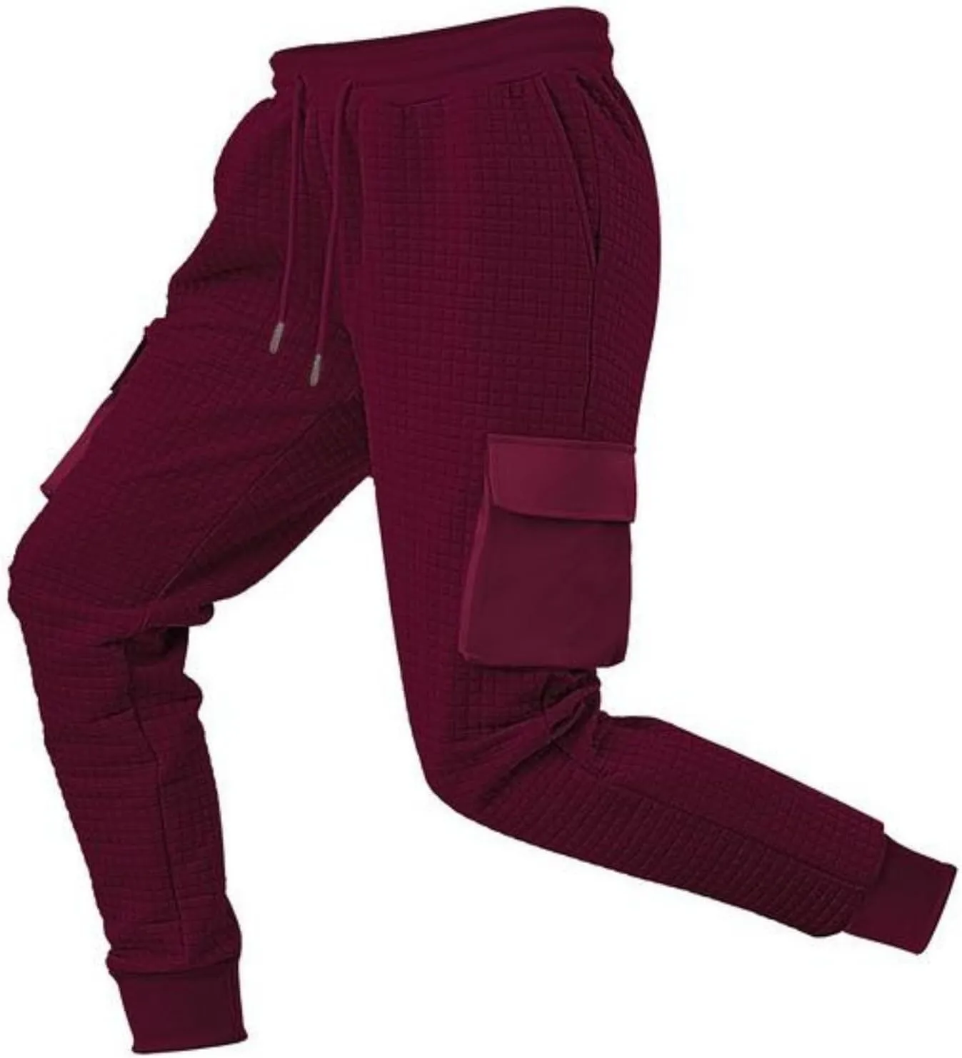 Mens Cargo Pants with 4 Pockets Casual Hiking Dress Work Joggers Running Sweatpants for Active Full Length