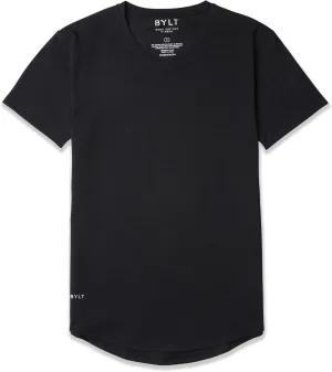 Men's Drop-Cut V-Neck  Plain Tshirts for Men  Soft Polyester, Cotton, Spandex  Moisture Wicking, Wrinkle Resistant