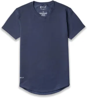 Men's Drop-Cut V-Neck  Plain Tshirts for Men  Soft Polyester, Cotton, Spandex  Moisture Wicking, Wrinkle Resistant