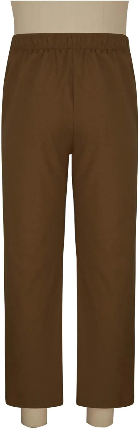 Mens Linen Pants Beach Casual Elastic Waist Pants Drawstring Summer Beach Pants Quick Dry Baggy Pants Moisture Wicking