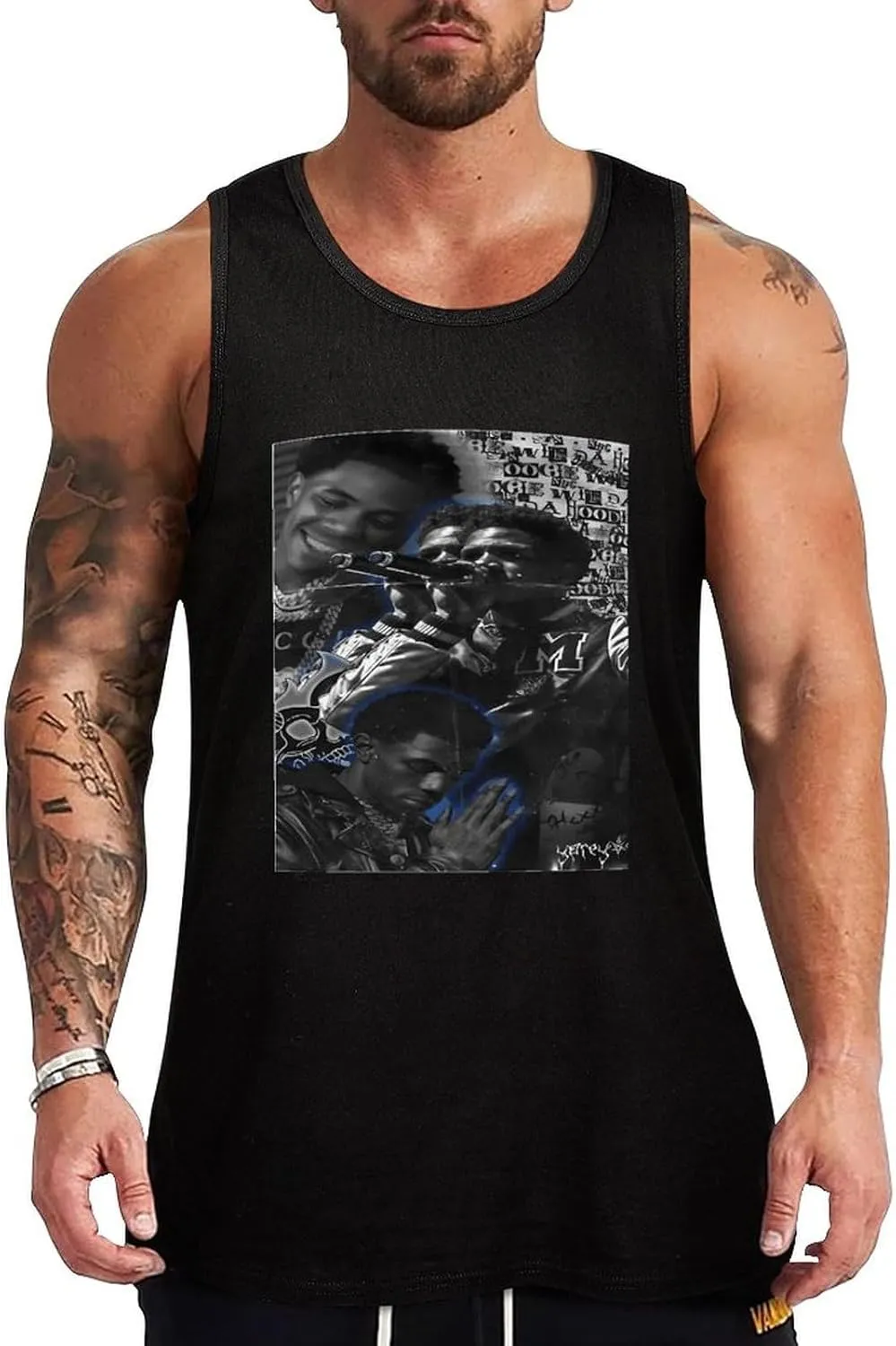 Men's Moisture-Wicking Sleeveless Shirt Durable Athletic Tank Trendy Basic Tank Top
