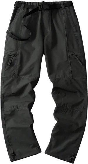 Mens Pants Cargo Joggers Casual Joggers Pants Stretch Drawstring Elastic Waist Tapered Leg Sweatpants with Pockets