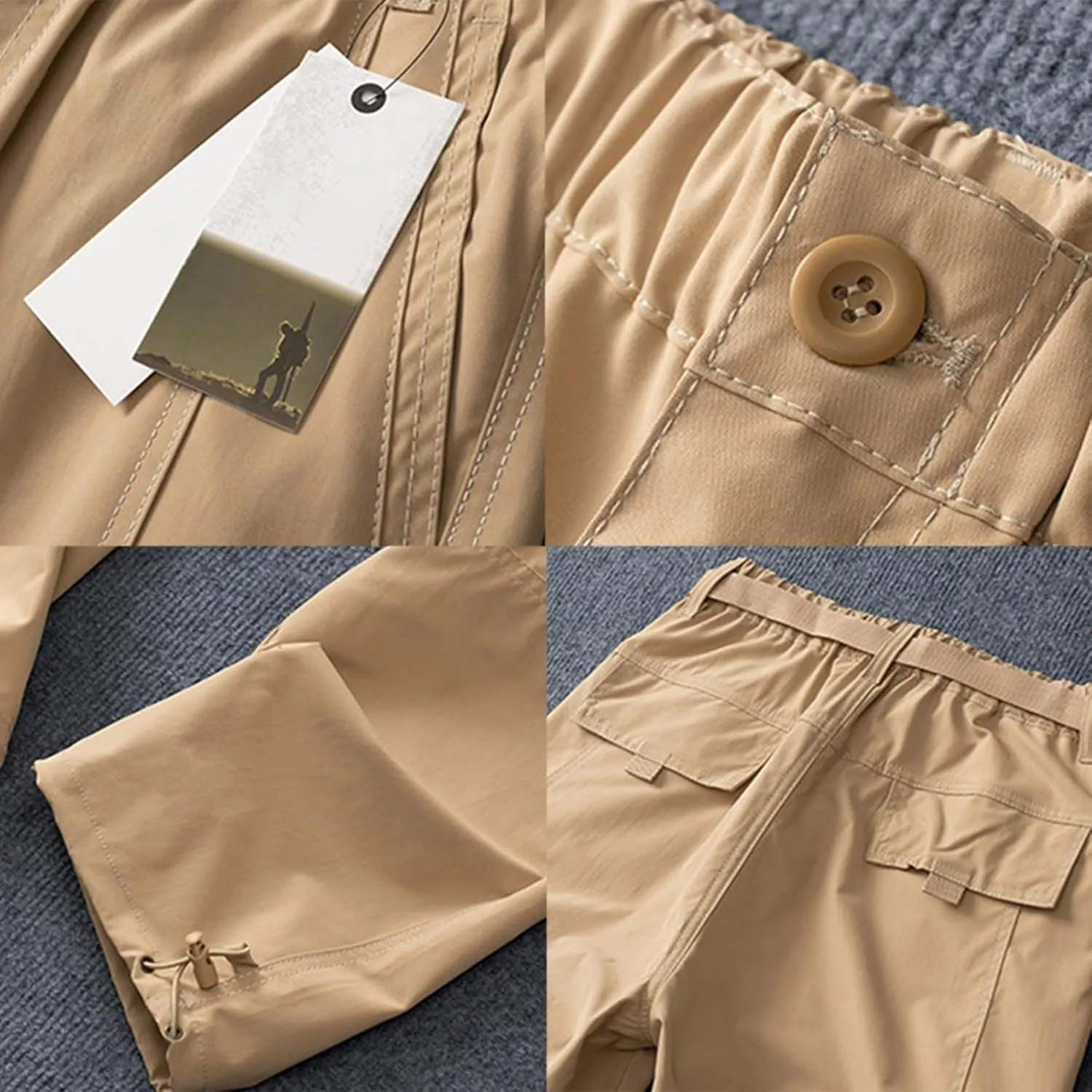 Mens Pants Cargo Joggers Casual Joggers Pants Stretch Drawstring Elastic Waist Tapered Leg Sweatpants with Pockets