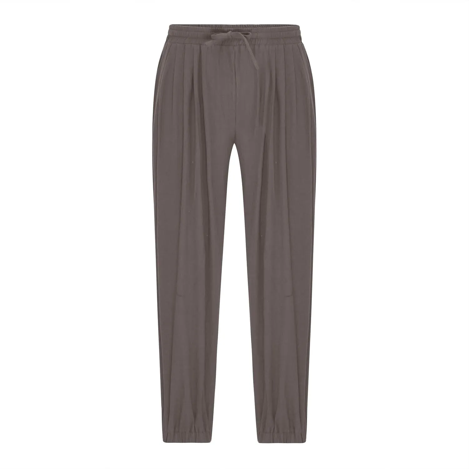 Mens Pants Casual Cinch Bottom Harem Pants Elastic Waist Drawstring Tapered Pant Baggy Breathable Jogger with Pockets