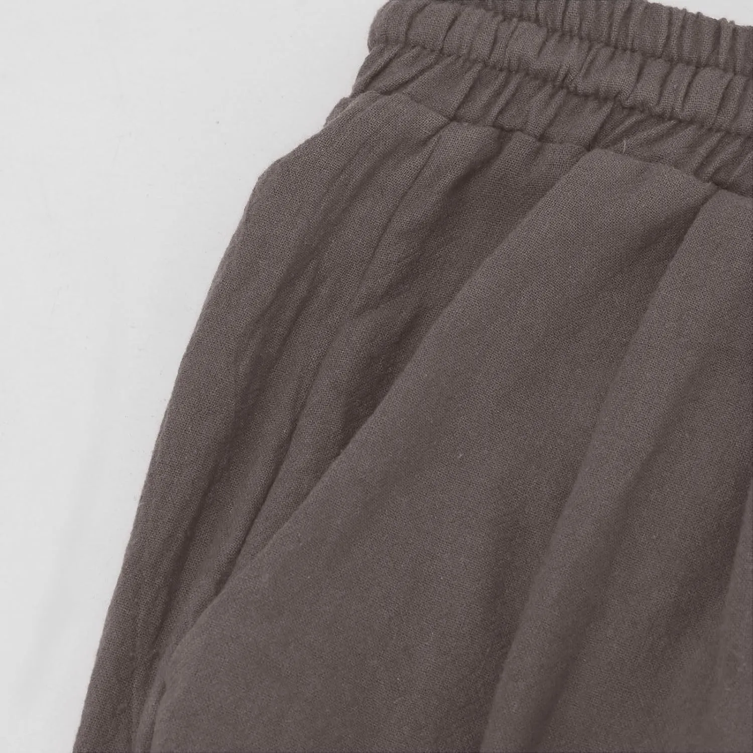 Mens Pants Casual Cinch Bottom Harem Pants Elastic Waist Drawstring Tapered Pant Baggy Breathable Jogger with Pockets