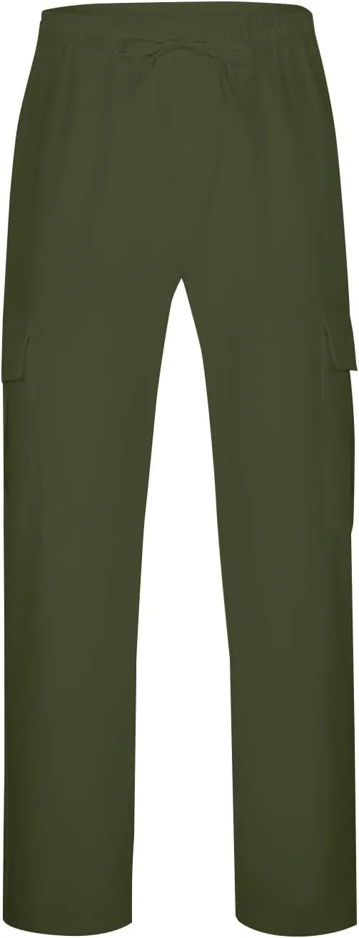 Mens Pants Stretch Workout Outdoor Water Resistant Casual Sweatpants Fishing Drawstring Ripstop Joggers