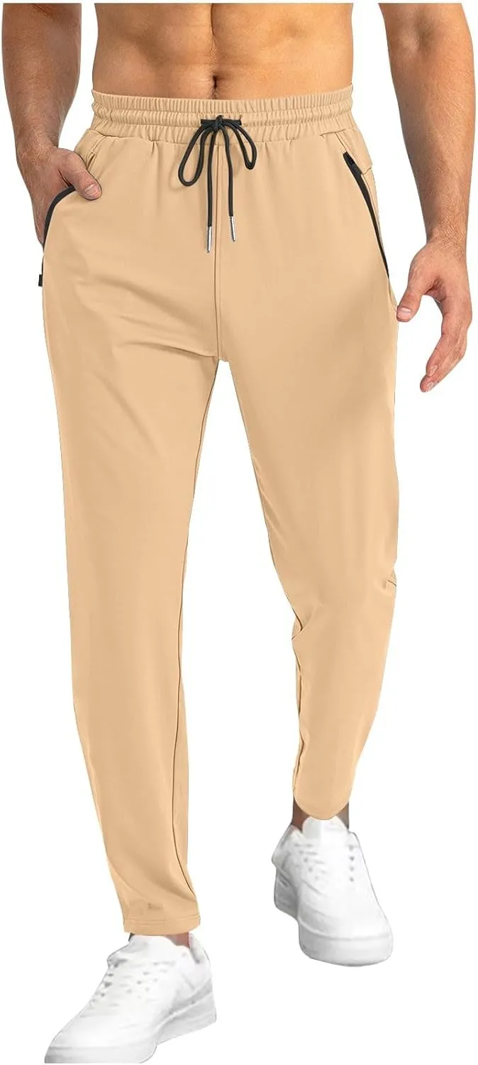 Mens Sport Pants Spring Summer Casual Fashion Comfy Fit Jogger Pant Elastic Waist Drawstring Lightweight Sweatopants