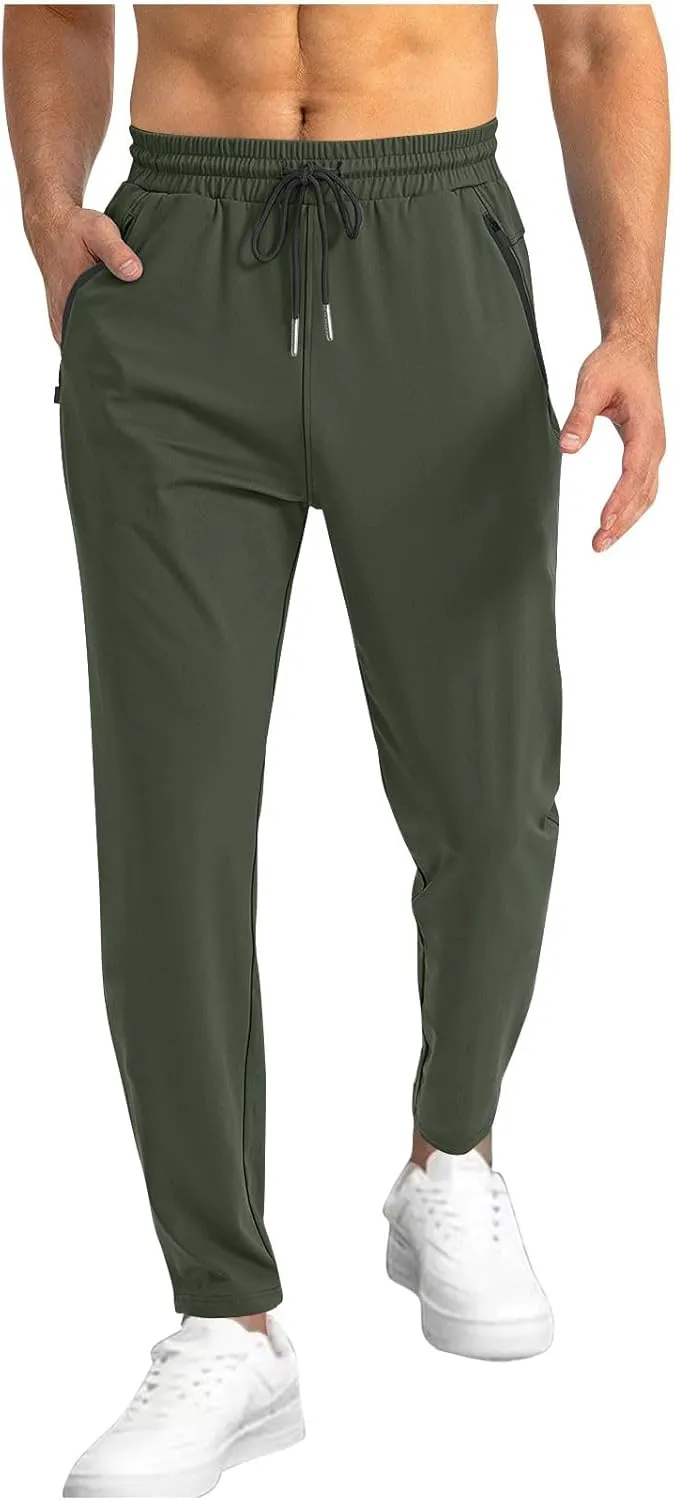 Mens Sport Pants Spring Summer Casual Fashion Comfy Fit Jogger Pant Elastic Waist Drawstring Lightweight Sweatopants