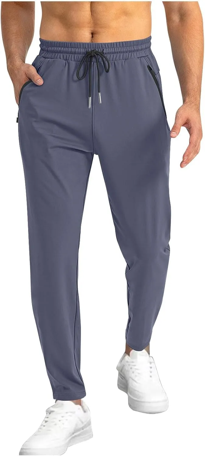 Mens Sport Pants Spring Summer Casual Fashion Comfy Fit Jogger Pant Elastic Waist Drawstring Lightweight Sweatopants