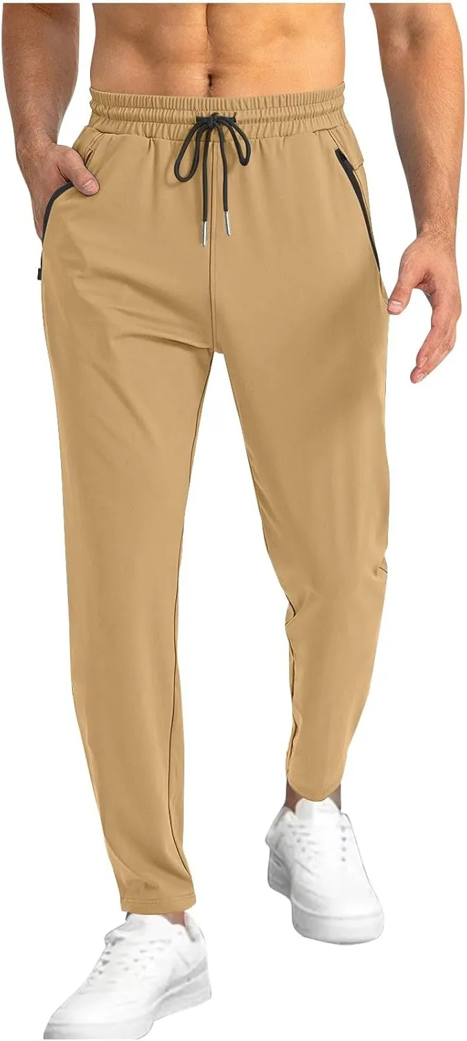 Mens Sport Pants Spring Summer Casual Fashion Comfy Fit Jogger Pant Elastic Waist Drawstring Lightweight Sweatopants