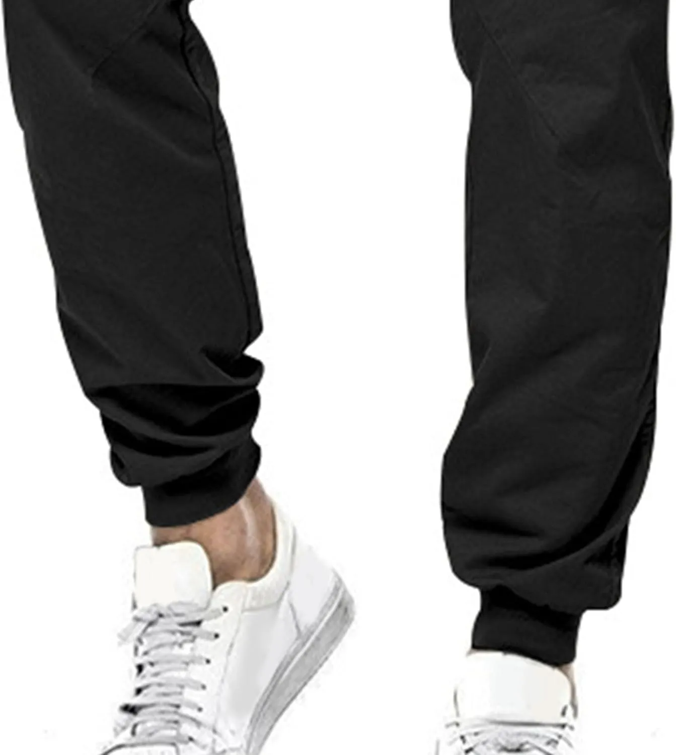 Men's Stylish Elastic Waist Joggers Pants Comfort Drawstring Chino Trousers Hiking Casual Solid Outdoor Pants