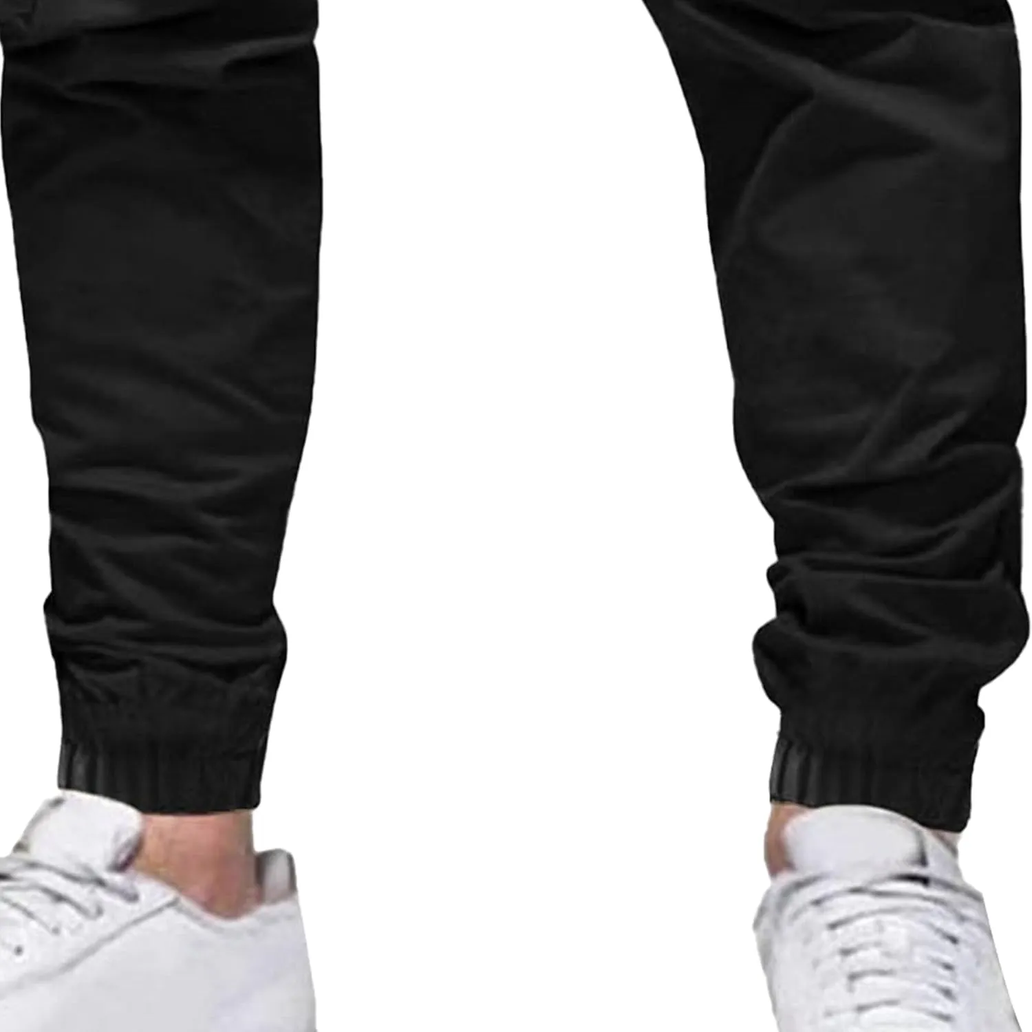 Men's Stylish Work Cargo Hiking Pants Cotton Casual Joggers Comfort Pants Elastic Waist Stretch Trousers