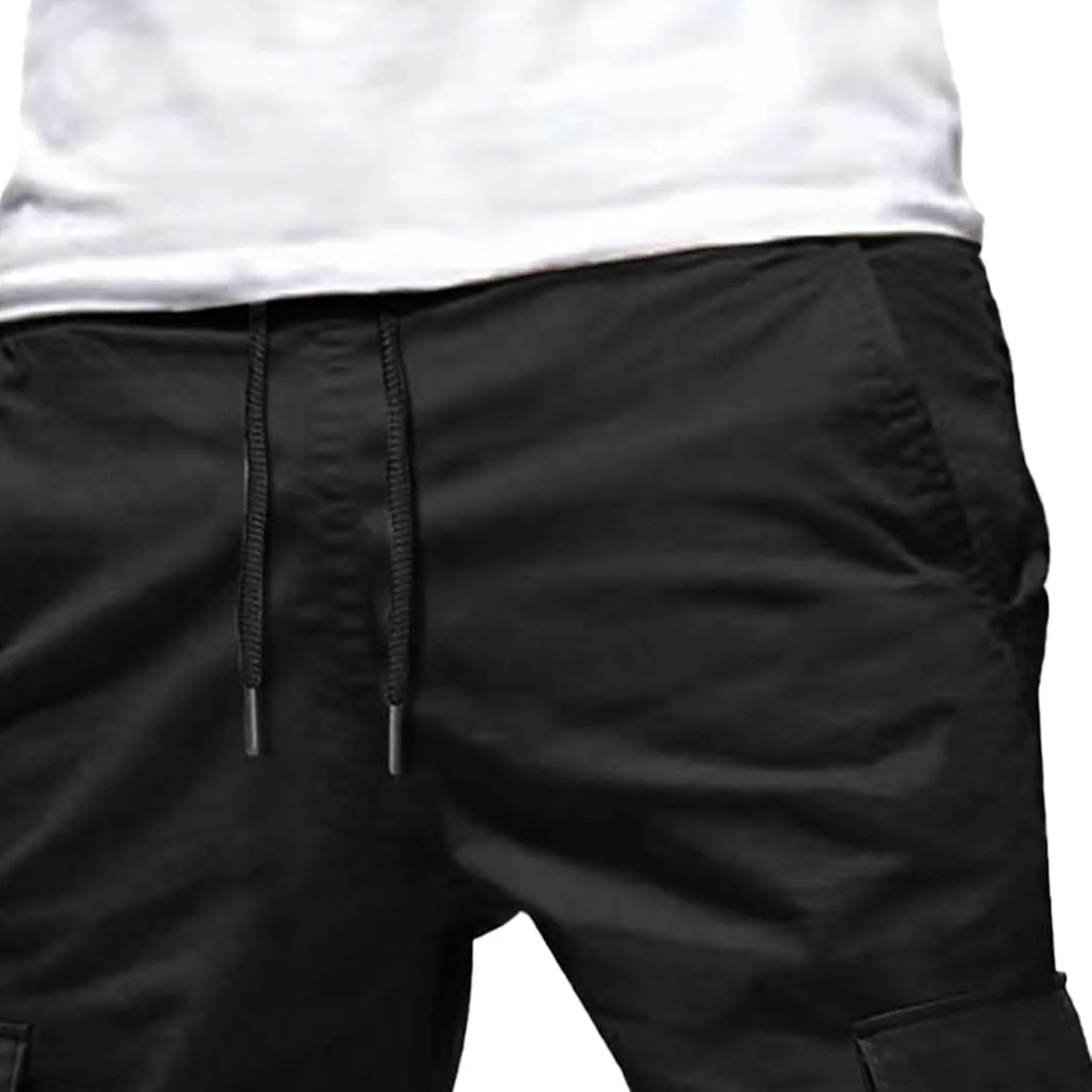 Men's Stylish Work Cargo Hiking Pants Cotton Casual Joggers Comfort Pants Elastic Waist Stretch Trousers