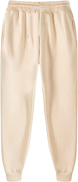 Men's Sweatpants Elastic Stretch Waist Drawstring Casual Loose Joggers Running Athletic Sports Hiking Workout Pants