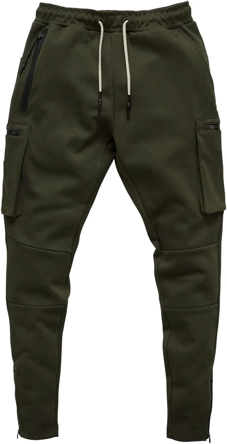 Mens Sweatpants with Pockets Cargo Sweatpants Stretch Elastic Waist Athletic Workout Jogger Pants Drawstring Sport