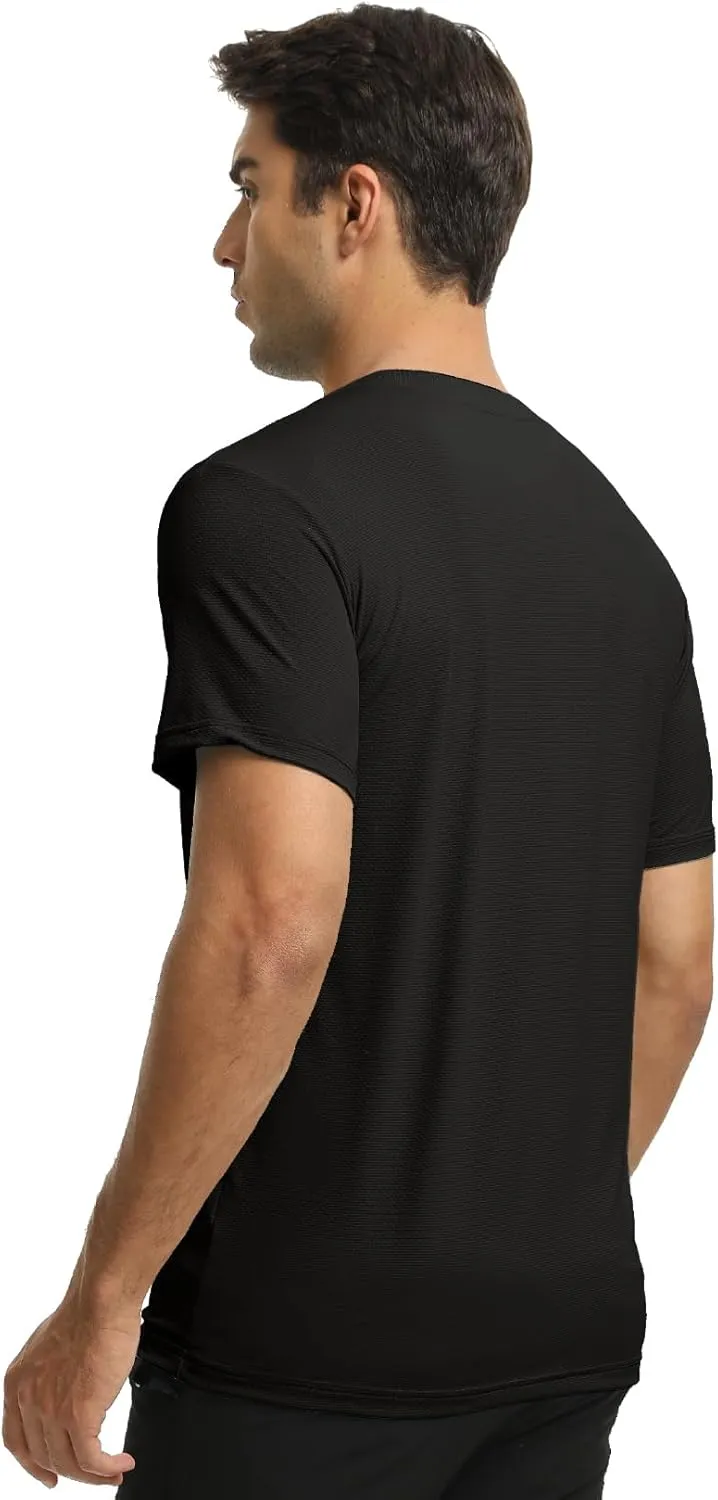 Men's T-Shirts Soft Lightweight Short Sleeve Tee, Crew Neck Moisture Wicking Shirt for Casual Running Workout Swim