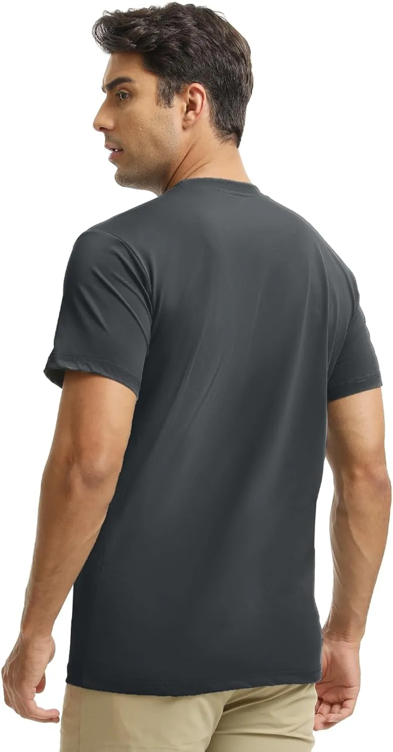 Men's T-Shirts Soft Lightweight Short Sleeve Tee, Crew Neck Moisture Wicking Shirt for Casual Running Workout Swim