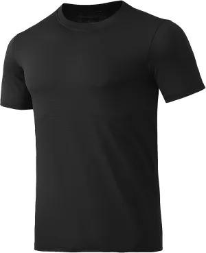 Men's T-Shirts Soft Lightweight Short Sleeve Tee, Crew Neck Moisture Wicking Shirt for Casual Running Workout Swim