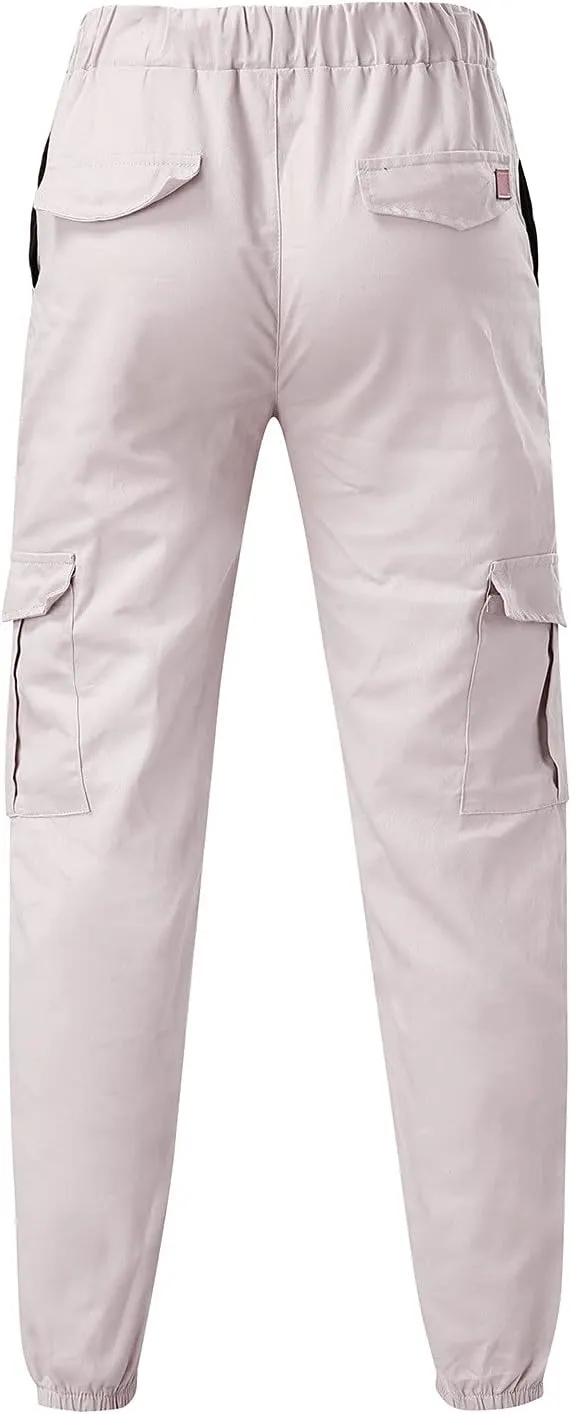 Mens Workout Cargo Sweatpants Heavyweight Fleece Cargo Sweatpants Stretch Elastic Waist Baggy Workout Jogger Pants