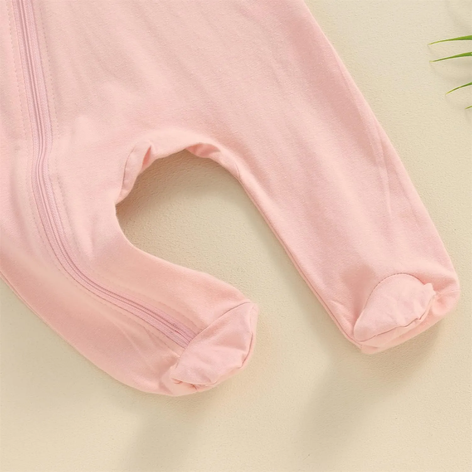 Merqwadd Baby Girl Zipper Pajama Footies 3 Pack Cotton Sleeper Coming Home Infant Clothes