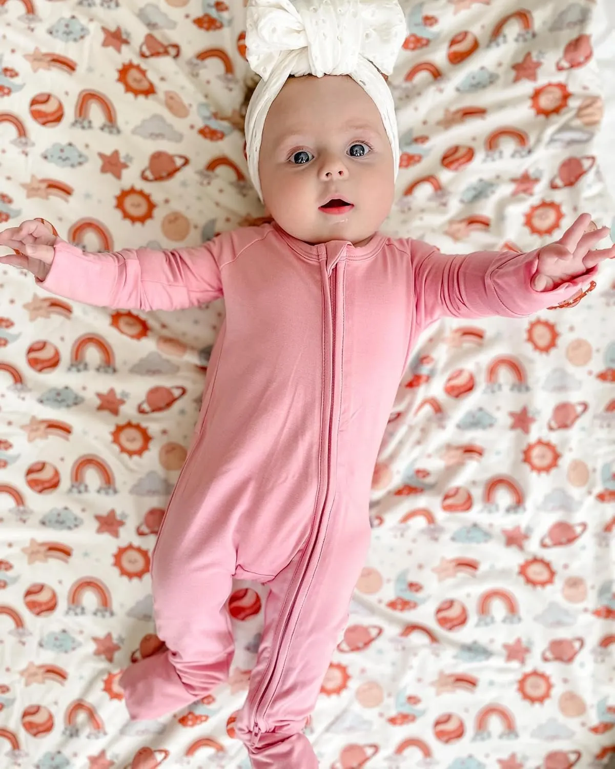 Merqwadd Baby Girl Zipper Pajama Footies 3 Pack Cotton Sleeper Coming Home Infant Clothes