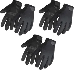 OZERO Men's Utility Work Gloves: Touch Screen Mechanic Gloves - Flexible, Excellent Grip, Heavy Duty, Black, S/M/L/XL