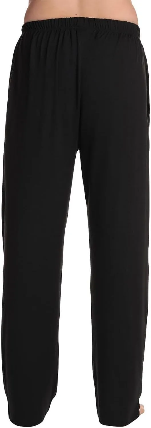 Pajama Pants Men Lightweight Soft Straight Leg Cotton Pj Pants Cozy Sleep Pants Loose Pajama Bottoms with Pockets