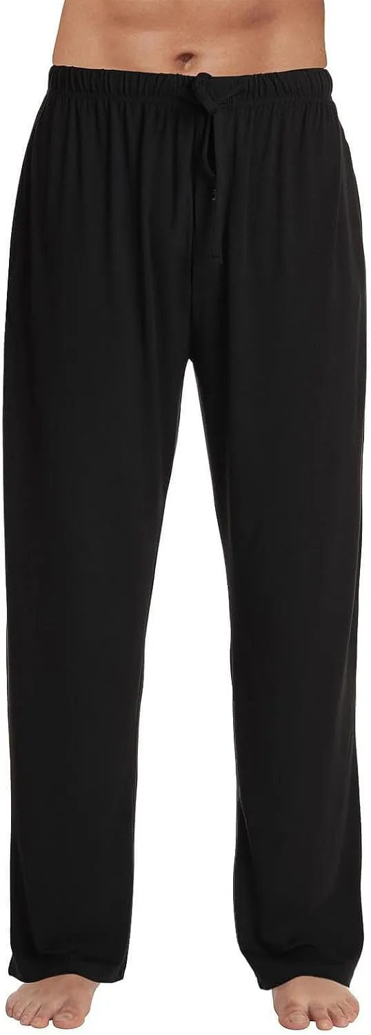Pajama Pants Men Lightweight Soft Straight Leg Cotton Pj Pants Cozy Sleep Pants Loose Pajama Bottoms with Pockets