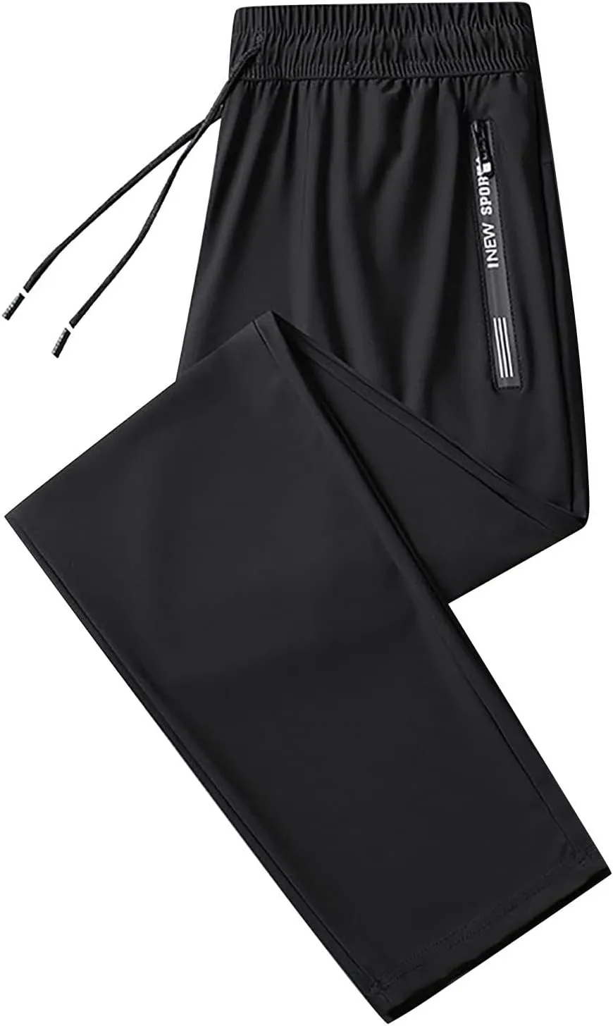 Palcomfy Glide Pants Pants Men's Quick Drying Sports Thin Stretch Quick Dry Pull-On Stretch Pants for Seniors Men
