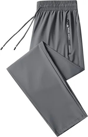 Palcomfy Glide Pants Pants Men's Quick Drying Sports Thin Stretch Quick Dry Pull-On Stretch Pants for Seniors Men