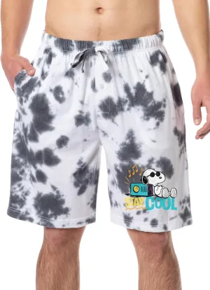 Peanuts Men's Snoopy Summer Stay Cool Sleep Pajama Shorts for Adults