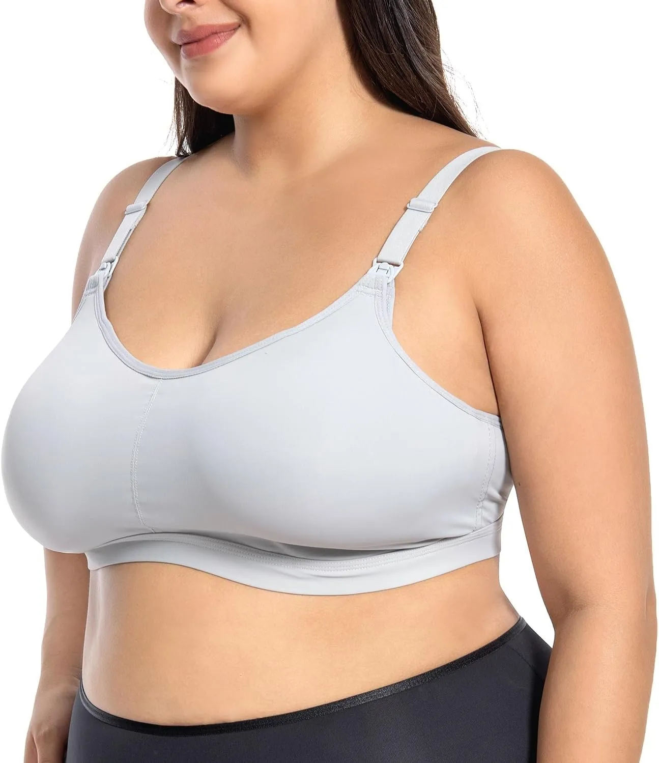Plus Size Nursing Bra Built in Pads Non Removable Full Cup for Big Women,Nursing Bra Large Bust,Maternity Bra Large Breast
