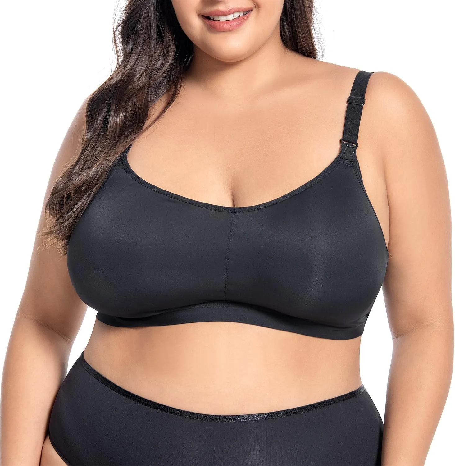 Plus Size Nursing Bra Built in Pads Non Removable Full Cup for Big Women,Nursing Bra Large Bust,Maternity Bra Large Breast