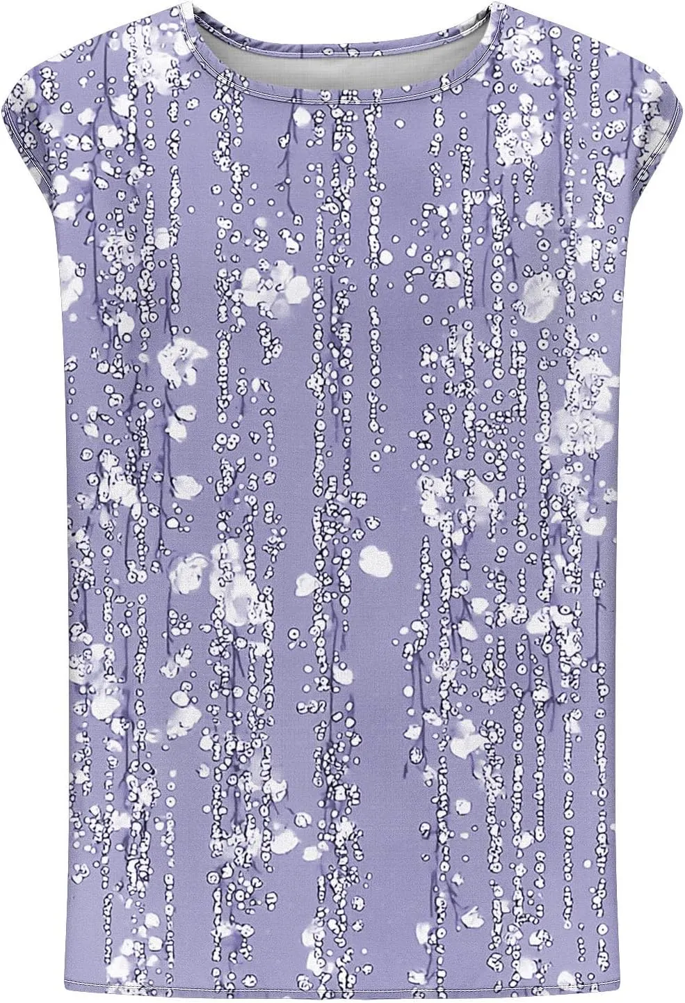 Plus Size Womens Tank Tops Sleeveless Round Neck Floral Printed Lightweight Summer Vests Casual Loose Thin Style Vest