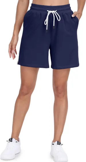 POSESHE Women's Large Size Running Casual Shorts Summer Sports Fitness High Waist Fitness Yoga Pants