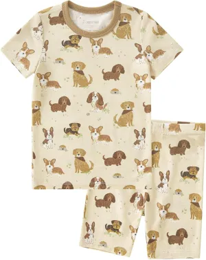 pureborn Baby Bamboo Pajamas Set Pjs - Kids Toddler Girl Snug Fit Viscose Sleepwear 2pcs 18M-7Y