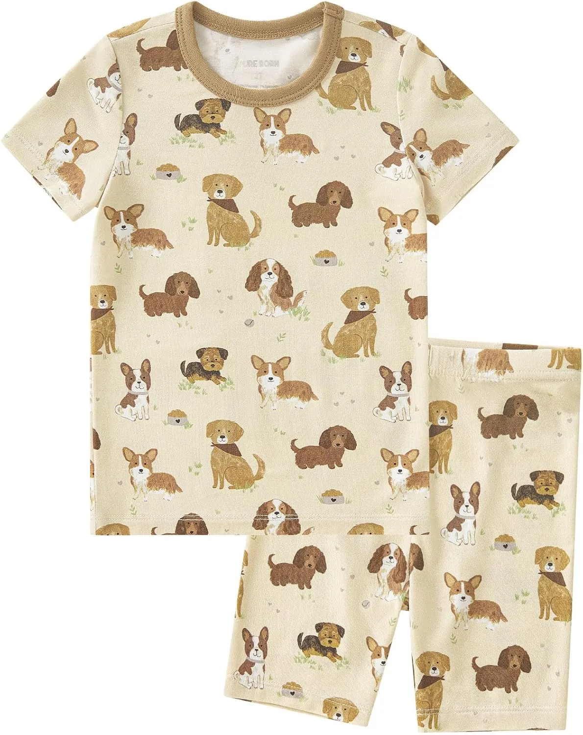 pureborn Baby Bamboo Pajamas Set Pjs - Kids Toddler Girl Snug Fit Viscose Sleepwear 2pcs 18M-7Y