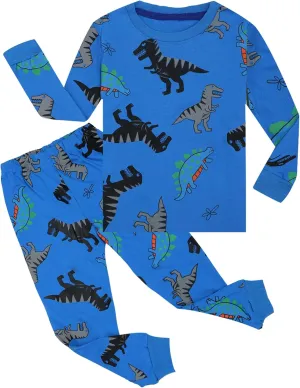 Qtake Fashion Boys Pajamas Planet Winter Long Sleeve Children Set Cotton Little Kids Pjs Sleepwear Size 2-12 year