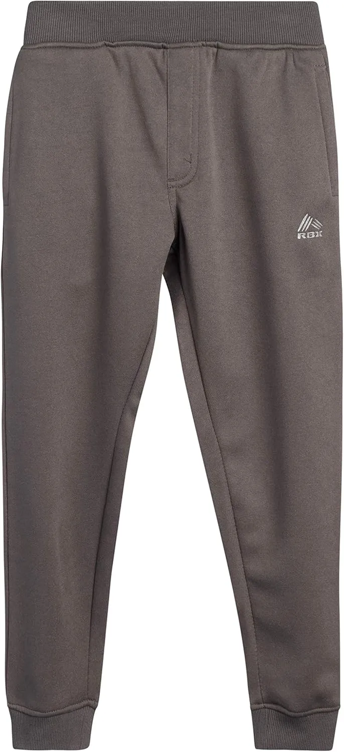 RBX Boys' Active Sweatpants - 2 Pack Performance Fleece Basic Jogger Track Pants - Athletic Pants for Boys (8-20)
